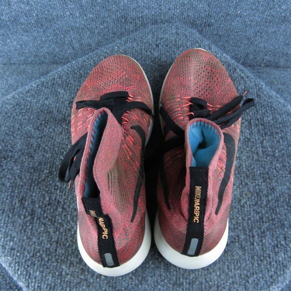 Nike Lunarepic Flyknit‎ Women Sneaker Shoes Size 9 Medium Red Fabric Lace Up - Picture 6 of 10